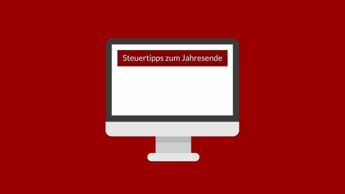 Foto: Steuertipps zum Jahresende